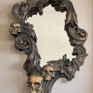 NEW IN BOX Halloween Christian Lacroix Skull & Bat Gothic Mirror
